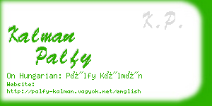 kalman palfy business card